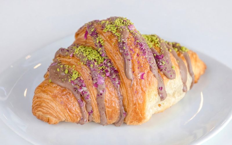 croissant - chocolate rose pistachio